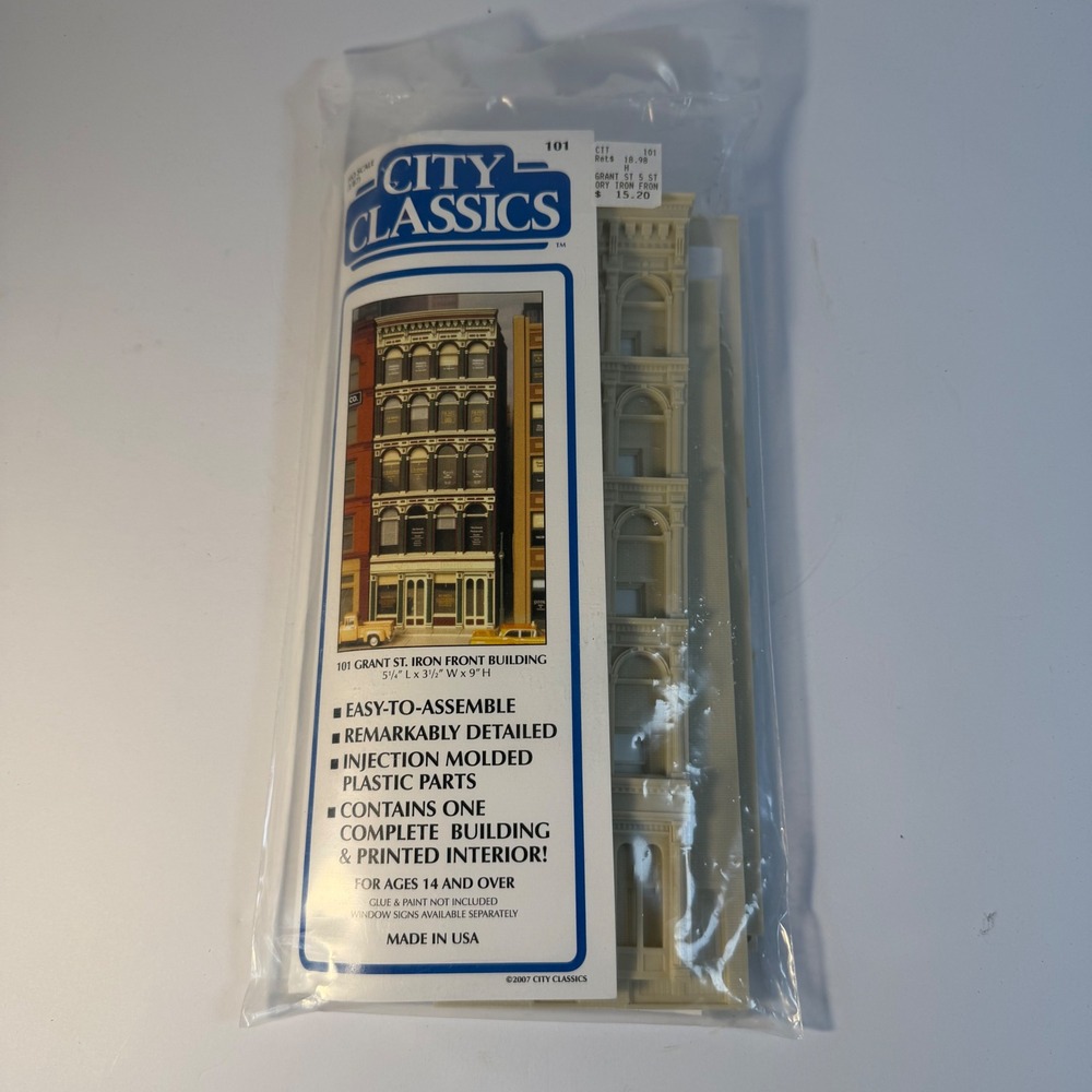 City Classics 101 Grant St Iron Front Building HO Scale Kit Unbuilt